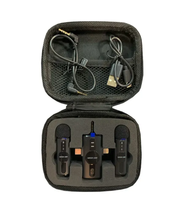 میکروفون یقه ای با قابلیت نویز کنسلینگ گرین لاین مدل Green Lion GM-80X 3 in 1 Microphone GNGM80XMIC