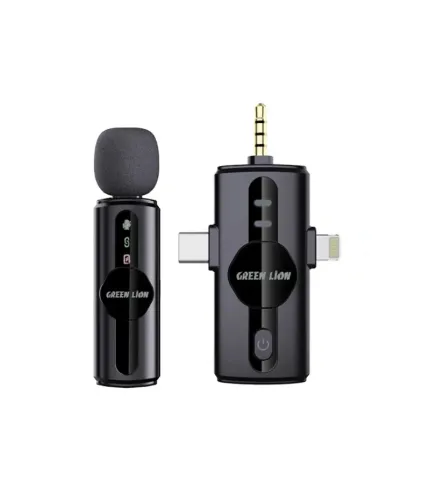 میکروفون یقه ای با قابلیت نویز کنسلینگ گرین لاین مدل Green Lion GM-79X 3 in 1 Microphone GNGM79XMIC
