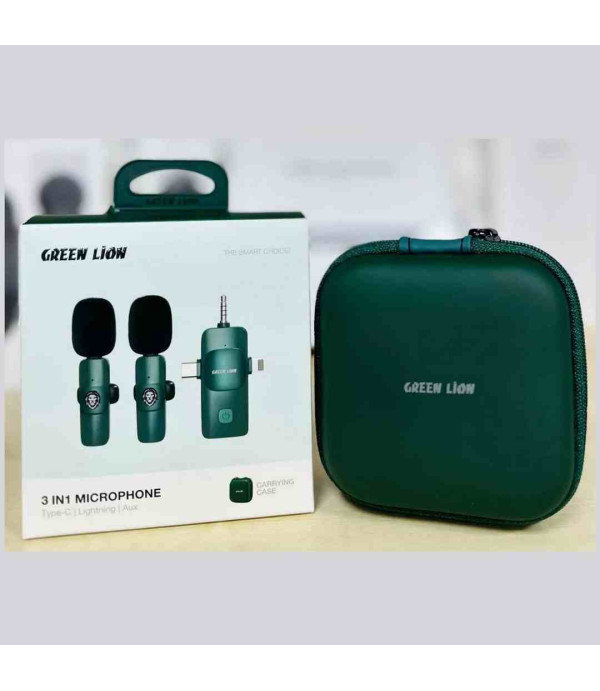 میکروفون یقه ای گرین لاین مدل Green Lion 3 in 1 Microphone GN3IN1WM