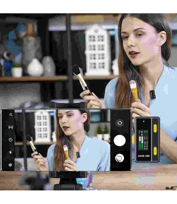 میکروفون یقه ای بی سیم با کنترل از راه دور گرین لاین مدل Green Lion Wireless Microphone With Remote Control GNWMICRTCBK