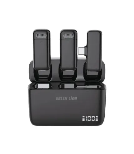 میکروفن یقه ای گرین لاین مدل Green Lion DUO Cast Type-C GNDCTWMICTCBK