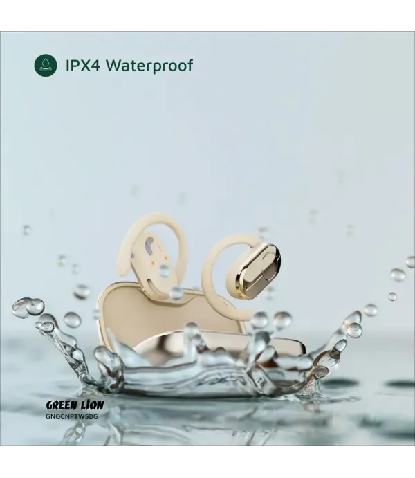 هندزفری Open EAR بلوتوثی 5.3 قابلیت نویز کنسلینگ ضد آب Game Mode گرین لاین مدل Green Lion Ocean PLUS Open Ear Headphones GNOCNPTWSBG