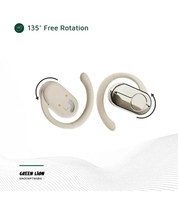 هندزفری Open EAR بلوتوثی 5.3 قابلیت نویز کنسلینگ ضد آب Game Mode گرین لاین مدل Green Lion Ocean PLUS Open Ear Headphones GNOCNPTWSBG