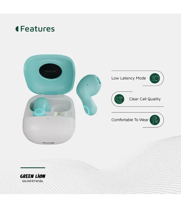 هندزفری بلوتوثی 5.4 قابلیت دستیار صورتی کنترل لمسی گرین لاین مدل Green Lion Jenifer True Wireless Earbuds TWS GNJNFRTWS