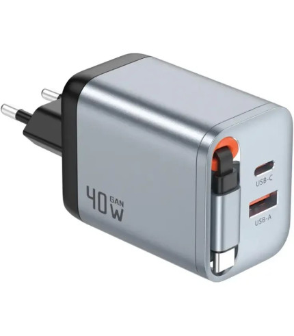 شارژر دیواری 40 وات گرین پرمیوم لاین مدل Green Lion GaN Premium EU Plug Wall Charger 40W