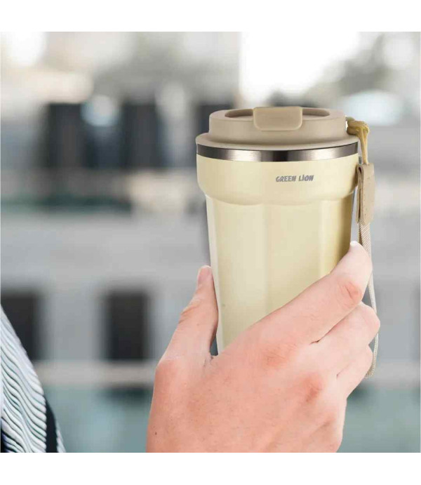 ماگ وکیوم مسافرتی گرین لاین مدل  Green Lion Vacuum Mug 380mL GNVCMC380ML با ظرفیت 380 میلی لیتر