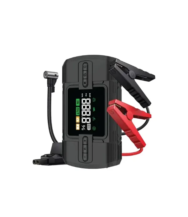 جامپ استارتر، پاوربانک، پمپ باد و چراغ قوه گرین لاین مدل Green Lion 12V Jump Starter 12000 mAh GN12VJUSTBK GJS05