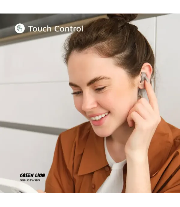 هندزفری بلوتوثی 5.4 قابلیت نویز کنسلینگ ANC دستیار صوتی گرین لاین مدل Green Lion Majestic True Wireless Earbuds TWS GNMJSTWSBG