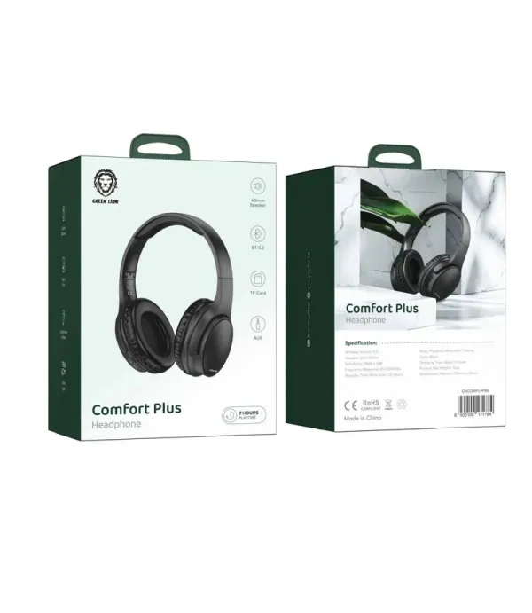 هدفون بلوتوث استریو گرین لاین مدل Green Lion Comfort Plus Headphone GNCOMPLHP