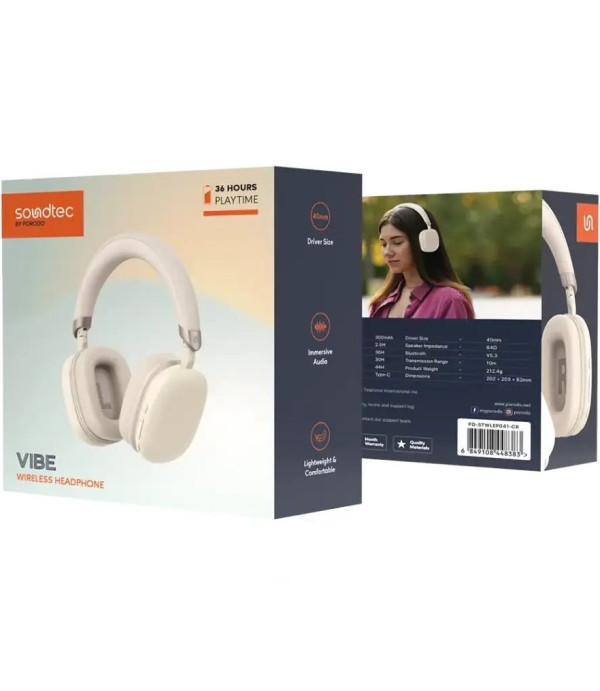 هدفون بی سیم پرودو مدل Porodo Vibe PD-STWLEP041 Wireless Headphone