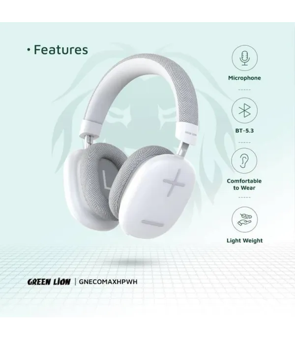 هدفون بلوتوثی و سیمی با میکروفون داخلی گرین لاین مدل Green Lion Echo Max Headphone GNECOMAXOGD