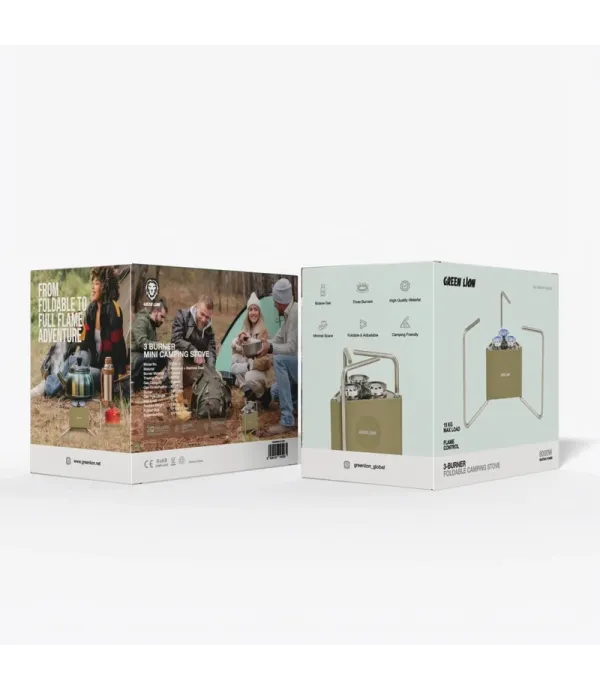 اجاق سفری گرین لاین مدل Green Lion 3-Burner Foldable Camping Stove GN3BRNFLDCSKI