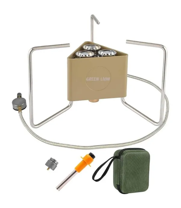 اجاق سفری گرین لاین مدل Green Lion 3-Burner Foldable Camping Stove GN3BRNFLDCSKI
