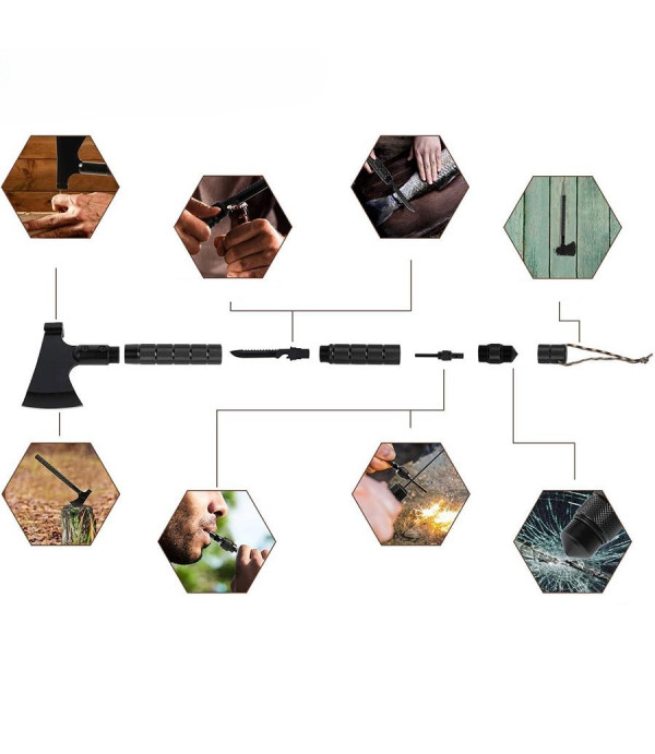 تبر چندکاره گرین لاین مدل Green Lion Multi-Tool Axe GNMULTAXEBK