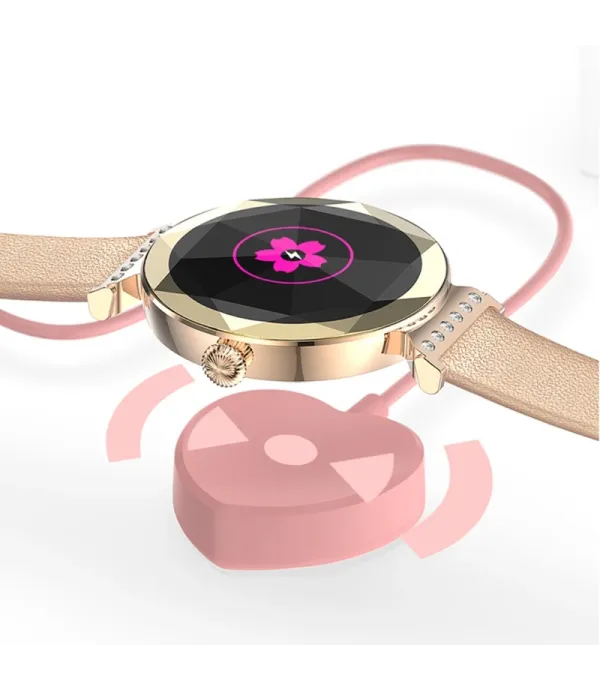 ساعت هوشمند صفحه دایره ضد آب و گرد و خاک گرین لاین مدل Green Lion Swarovski Smart Watch GNSWAROSWR