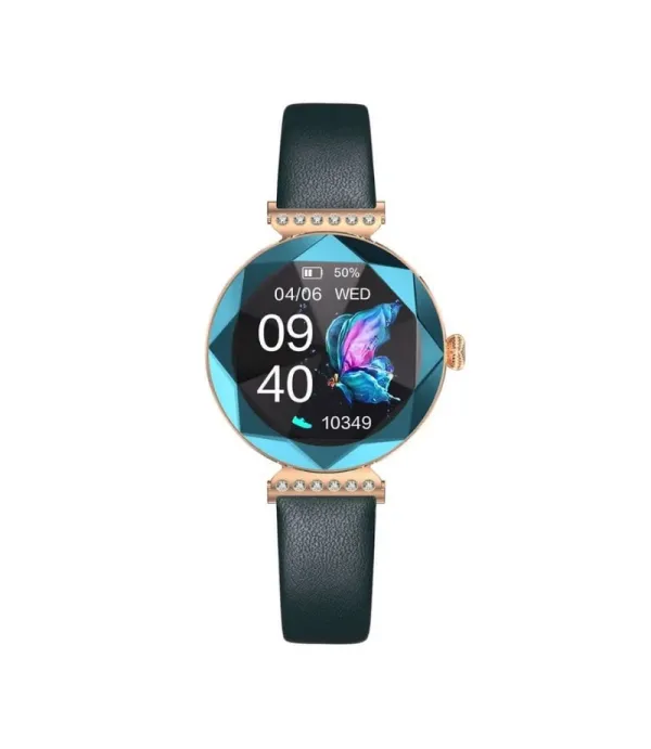 ساعت هوشمند صفحه دایره ضد آب و گرد و خاک گرین لاین مدل Green Lion Swarovski Smart Watch GNSWAROSWR