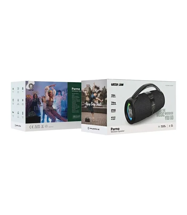 اسپیکر بلوتوثی 5.2 قابل حمل 20 وات ضد آب گرین لاین مدل Green Lion Parma Wireless Speaker GNPARWSPKRGY