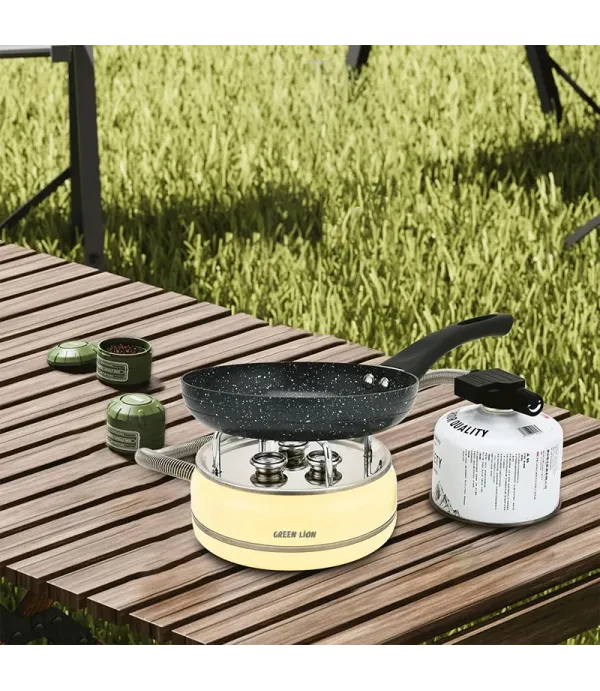 اجاق سفری گرین لاین مدل Green Lion Orbit Flame 3 Burner Stove GNORBFLM3BG