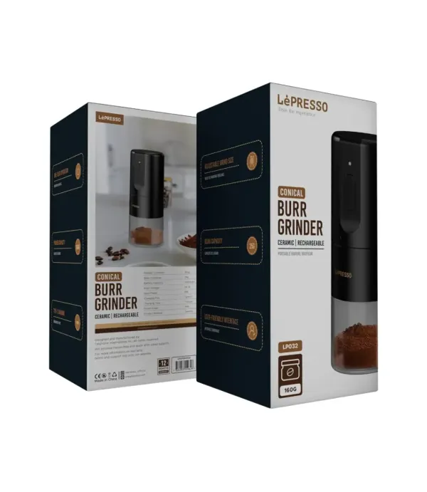 آسیاب قهوه قابل حمل شارژی لپرسو مدل LePresso Portable Coffee Conical Grinder Espresso Machine LPCFFM0032