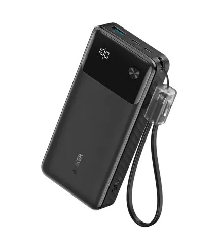پاوربانک انکر ظرفیت 20000 میلی آمپر ساعت با توان 30 وات به همراه کابل USB-C مدل Anker A1384 20000mAh PowerBank Wih USB Type-C Cable