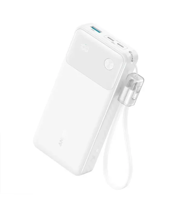 پاوربانک انکر ظرفیت 20000 میلی آمپر ساعت با توان 30 وات به همراه کابل USB-C مدل Anker A1384 20000mAh PowerBank Wih USB Type-C Cable