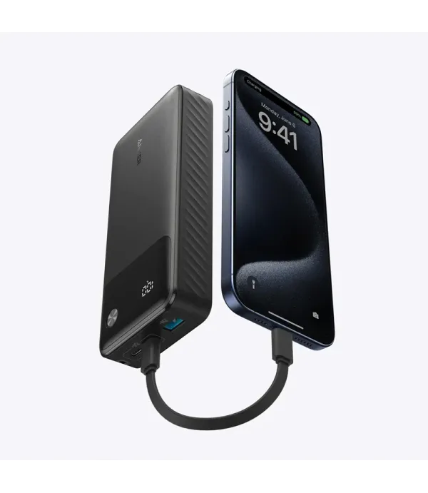 پاوربانک انکر ظرفیت 20000 میلی آمپر ساعت با توان 30 وات به همراه کابل USB-C مدل Anker A1384 20000mAh PowerBank Wih USB Type-C Cable