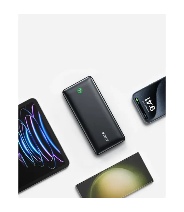 پاوربانک انکر ظرفیت 20000 میلی آمپر ساعت با توان 30 وات به همراه کابل USB-C مدل Anker Power Bank 20000mAh 30W Portable Charger with USB-C Cable A1387