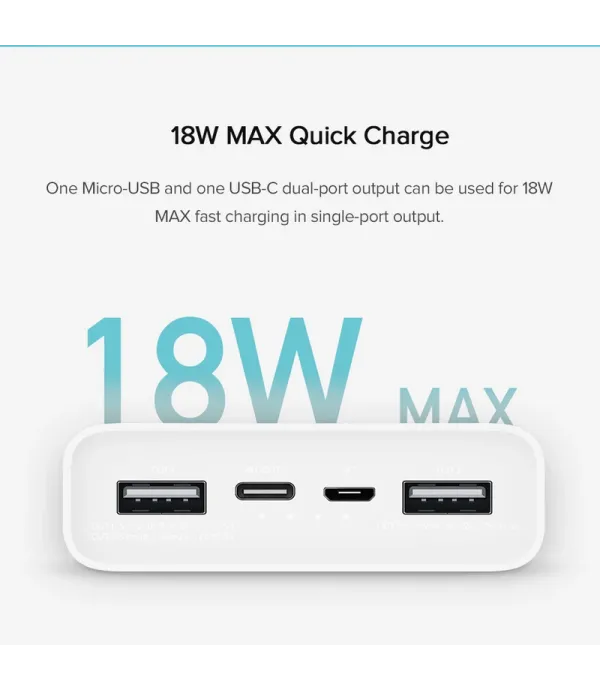 پاوربانک 20 هزار میلی آمپر ساعت شیائومی مدل Mi PLM18ZM 20000mAh Power Bank
