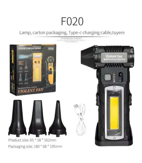 دمنده و جت فن توربو با چراغ قوه مدل Jet Air Blower F020 دمنده و جت فن توربو با چراغ قوه مدل Jet Air Blower F020