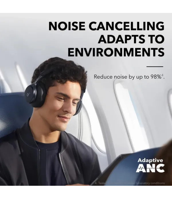 هدفون و هدست بی‌سیم با نویز کنسلینگ فعال (ANC)، درگاه شارژ USB Type-C، مقاوم در برابر رطوبت و عرق انکر مدل Anker Soundcore Space One A3035