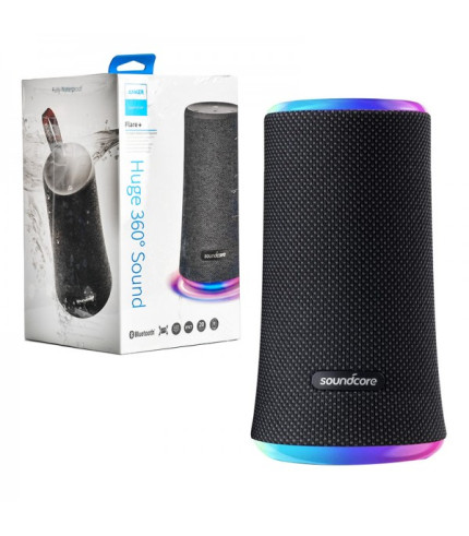 اسپیکر بلوتوثی قابل حمل ضد آب IPX7 نور RGB اپلیکیشن اختصاصی قابلیت شخصی سازی با عمر باتری بالا انکر مدل Anker Bluetooth Speaker Flare Plus A3162 H11