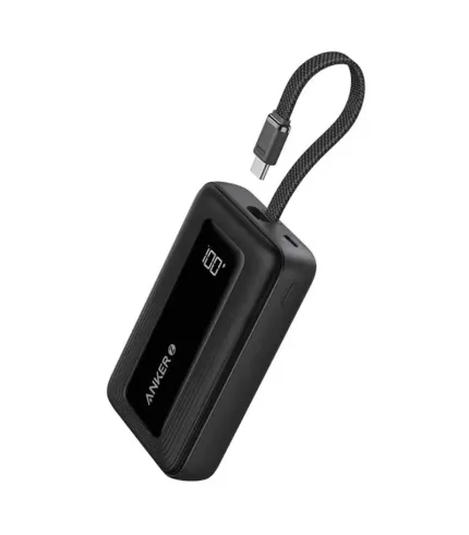 پاور بانک فست شارژ 30 وات 10000 میلی آمپر انکر مدل Anker Zolo Power Bank 10000mAh 30W Built-in Cables A1688