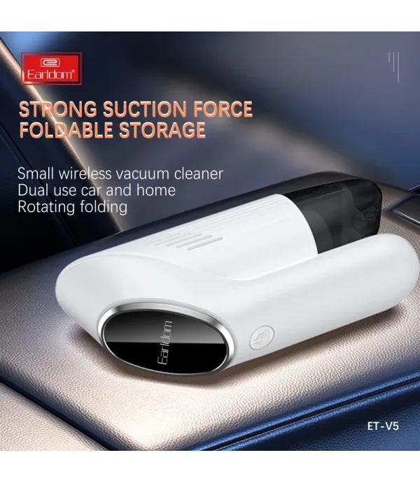 جارو شارژی خودرو ارلدام مدل Earldom ET-V5 Mini wireless car vacuum cleaner Portable