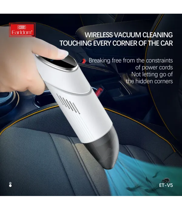 جارو شارژی خودرو ارلدام مدل Earldom ET-V5 Mini wireless car vacuum cleaner Portable