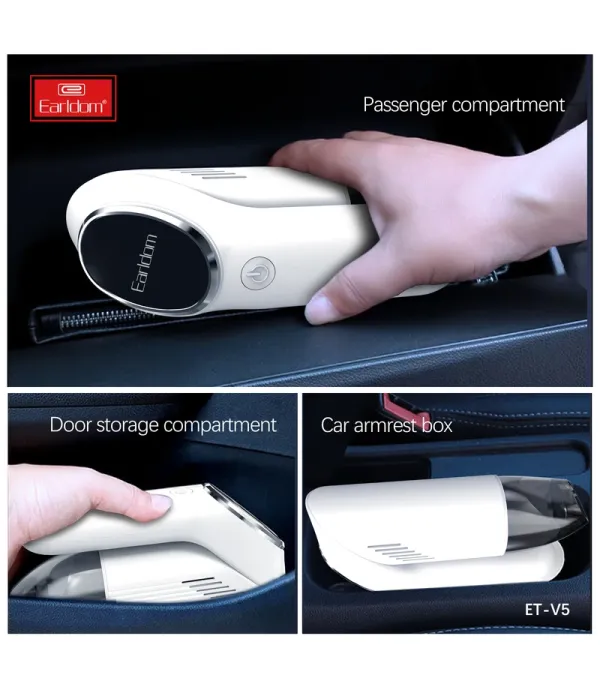 جارو شارژی خودرو ارلدام مدل Earldom ET-V5 Mini wireless car vacuum cleaner Portable
