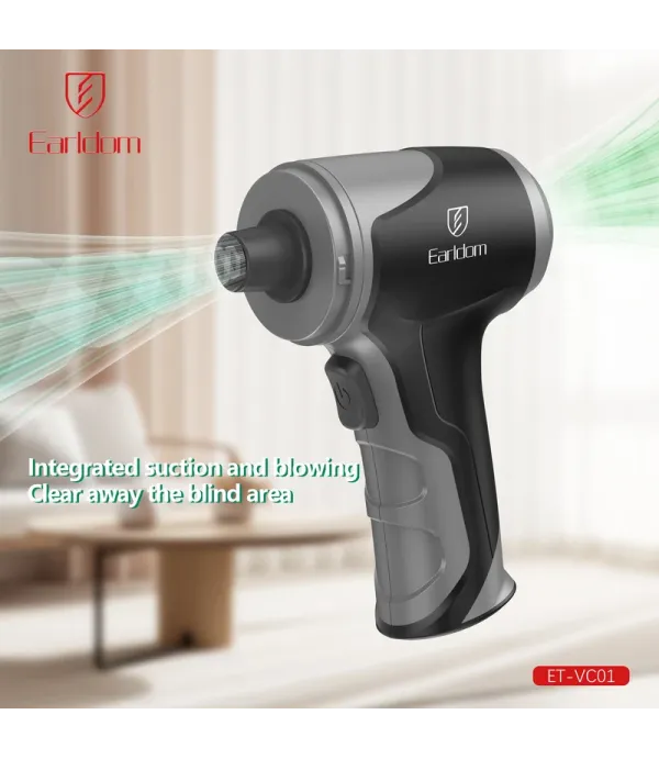 جارو شارژی خودرو ارلدام مدل Earldom VC01 3600mAh Wireless Car Vacuum Cleaner