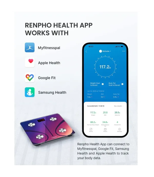 ترازو هوشمند رنفو مدل Renpho Smart Scale ES-CS20M