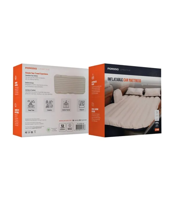 تشک بادی اتوماتیک مسافرتی مخصوص خودرو پرودو مدل Porodo Lifestyle Car Mattress - Beige PD-LFST056-BG