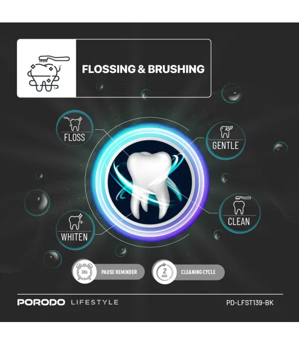 مسواک برقی و واتر جت شست و شو دهنده دهان و دندان پرودو مدل PORODO Water Floss & Sonic Electric Toothbrush LFS139