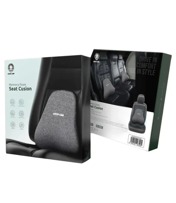 پشتی طبی مموری فوم انواع صندلی (خودرو)  گرین لاین مدل Green Lion Memory Foam Seat Cushion GNMESEATCSNBK پشتی طبی مموری فوم انواع صندلی (خودرو)  گرین لاین مدل Green Lion Memory Foam Seat Cushion GNMESEATCSNBK