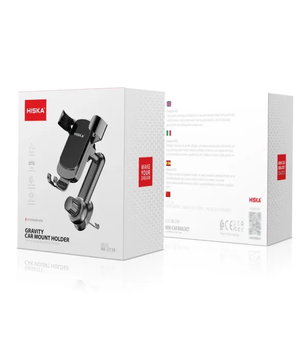 پایه نگهدارنده گوشی موبایل هیسکا مدل HISKA Gravity Car Mount Holder HK-2110