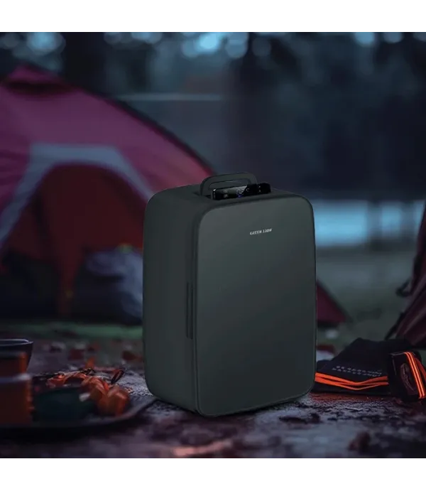 یخچال خودرو 22 لیتری 56 واتی قابلیت اتصال به فندکی و برق شهری گرم کن و سرد کن گرین لاین مدل Green Lion Mini Refrigerator 22L 65W GNREFG22LBK