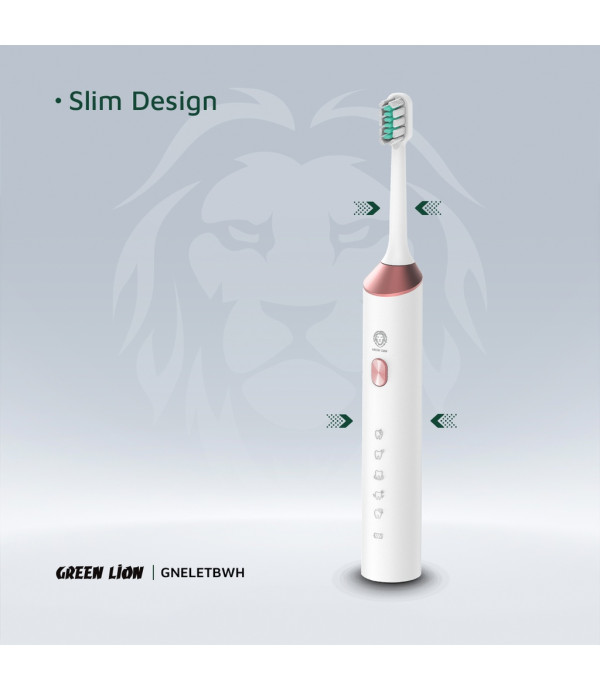 مسواک برقی 5 حالته 4 سری مختلف طراحی باریک گرین لاین مدل Green Lion Electric Toothbrush GNELETB