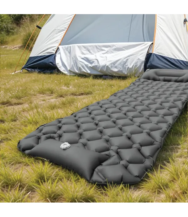 تشک بادی اتوماتیک مسافرتی مخصوص کمپ گرین لاین مدل Green Lion Inflatable Air Mattress Beige GNINFARMTSBK GMT-180