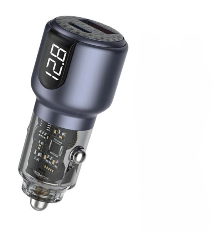 شارژر فندکی 75 وات نمایشگر LED گرین لاین مدل Green Lion Dual Port Car Charger PD + QC 75W GNDPCC75WGY GL-CC16