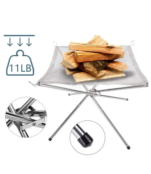 آتش دان گرین لاین مدل Green Lion Portable Bonfire Stainless Steel Stand GNBNFRESTSTND