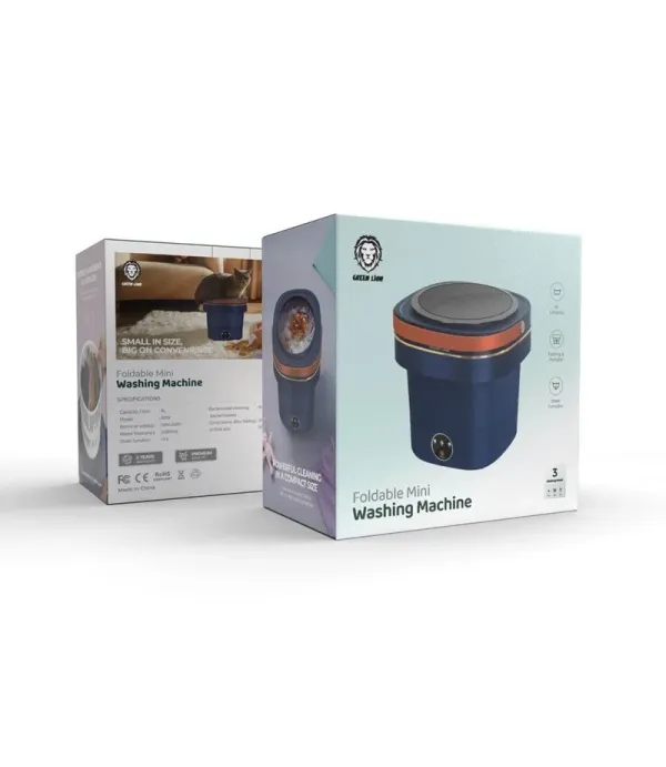 ماشین لباس شویی مینی واش گرین لاین مدل Green Lion Foldable Mini Washing Machine 9L 60W GNMINIWM9LBL