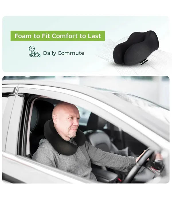 بالش گردنی مموری فوم گرین لاین مدل Green Lion Memory Foam Neck Pillow GNMEFMNECKBK