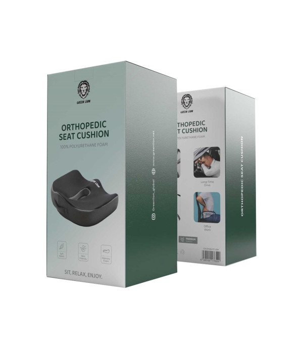بالش و زیر نشیمنی ارتوپدی طبی گرین لاین مدل Green Lion Orthopedic Seat Cushion GNORSEATCUBK