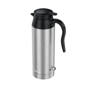 کتری برقی خودرو گرین لاین مدل Electric Car Kettle 800ml Silver | ظرفیت ۸۰۰ میلی‌لیتر، طراحی ضدزنگ و ایمن برای سفر